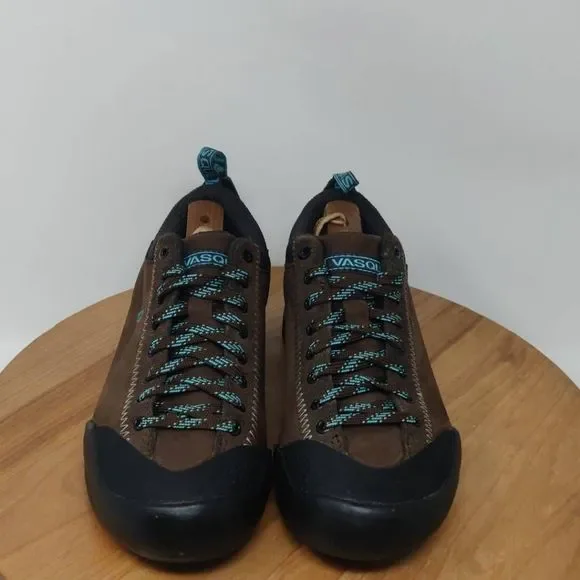 Vasque Rift Hiking Shoes- Womens- Size 7 M- Brown Blue- Low Top-Leather-Sneaker - Picture 2 of 12